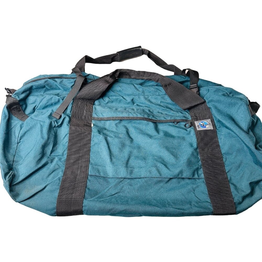 Vintage Eagle Creek Duffel Bag XL Green Straps Zip‎ Pocket No Shoulder Strap